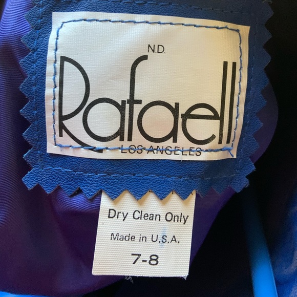 ROYAL BLUE LEATHER DRESS - Picture 6 of 8